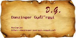 Danzinger Györgyi névjegykártya