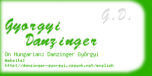 gyorgyi danzinger business card