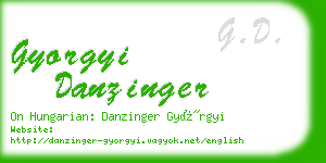 gyorgyi danzinger business card